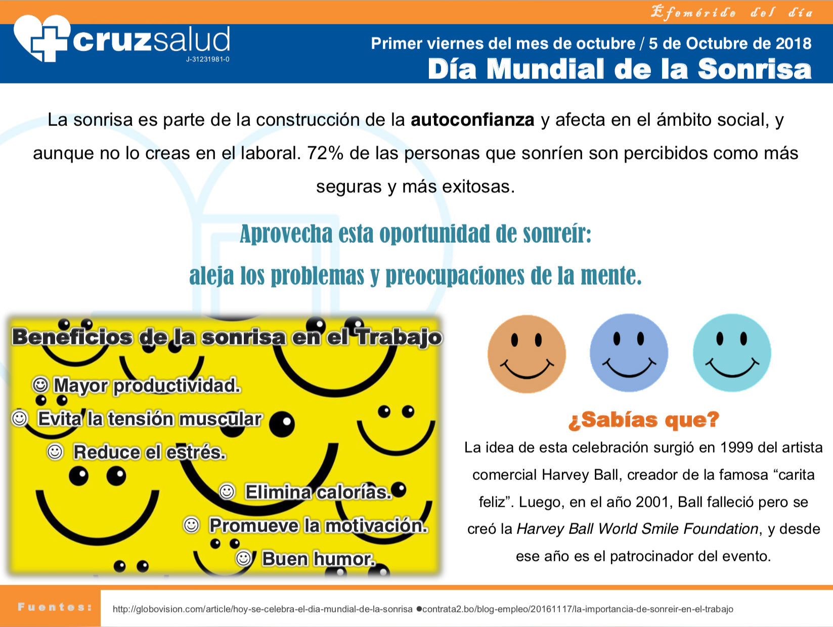 5 de Octubre de 2018 / Día Mundial de la Sonrisa Cruzsalud